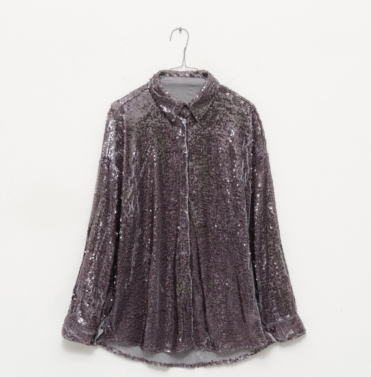 sequins grey brown christmas glitter bottons look woman