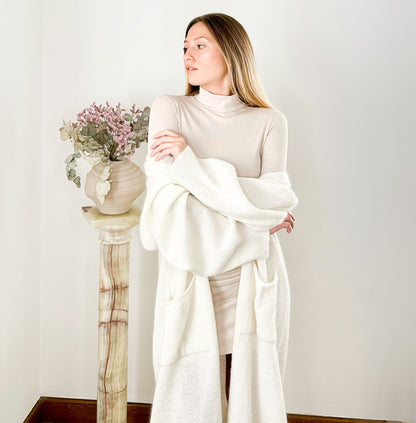 sweater cardigan whites soft loungewear longsleeve