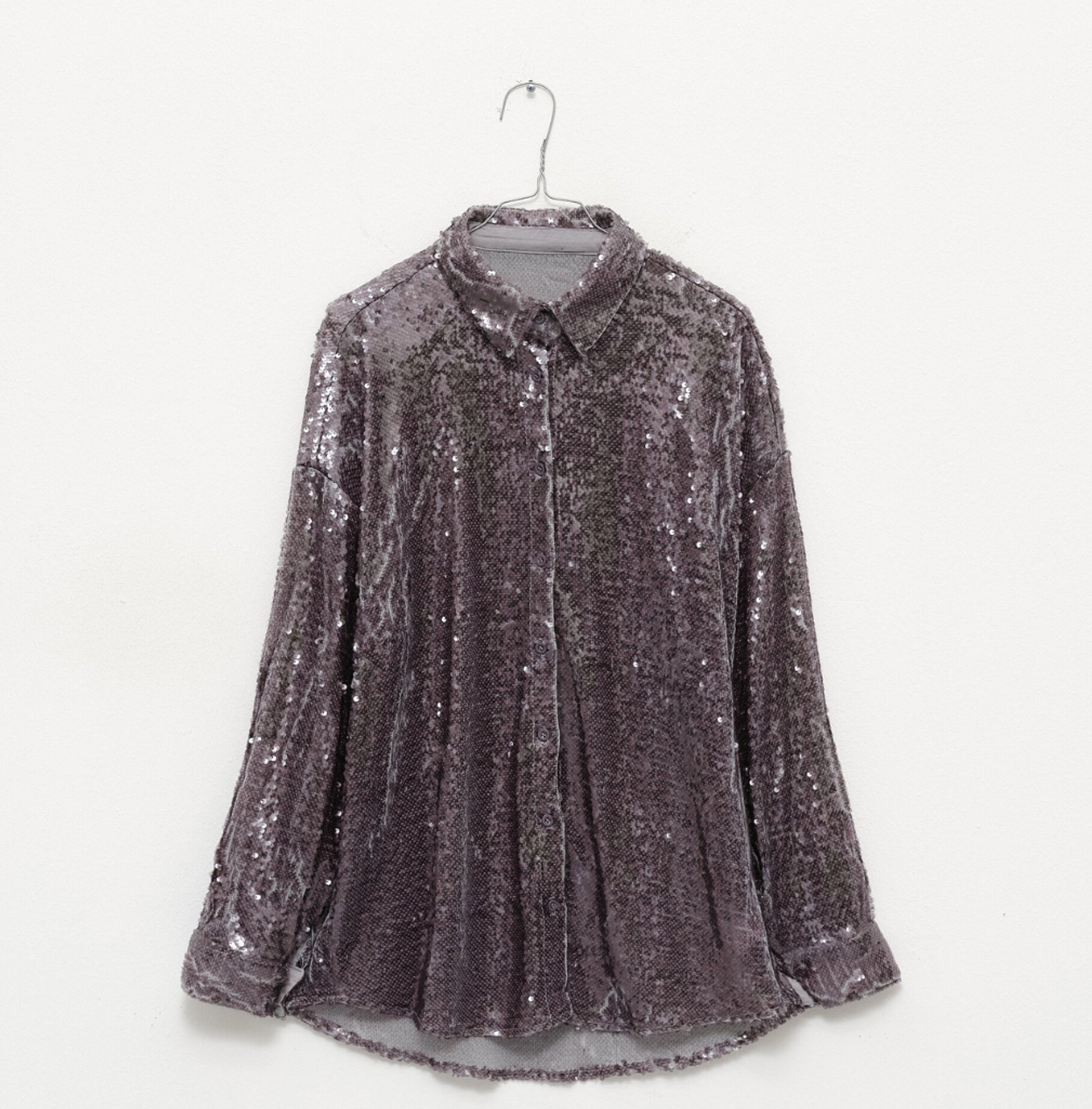 sequins grey brown christmas glitter bottons look woman