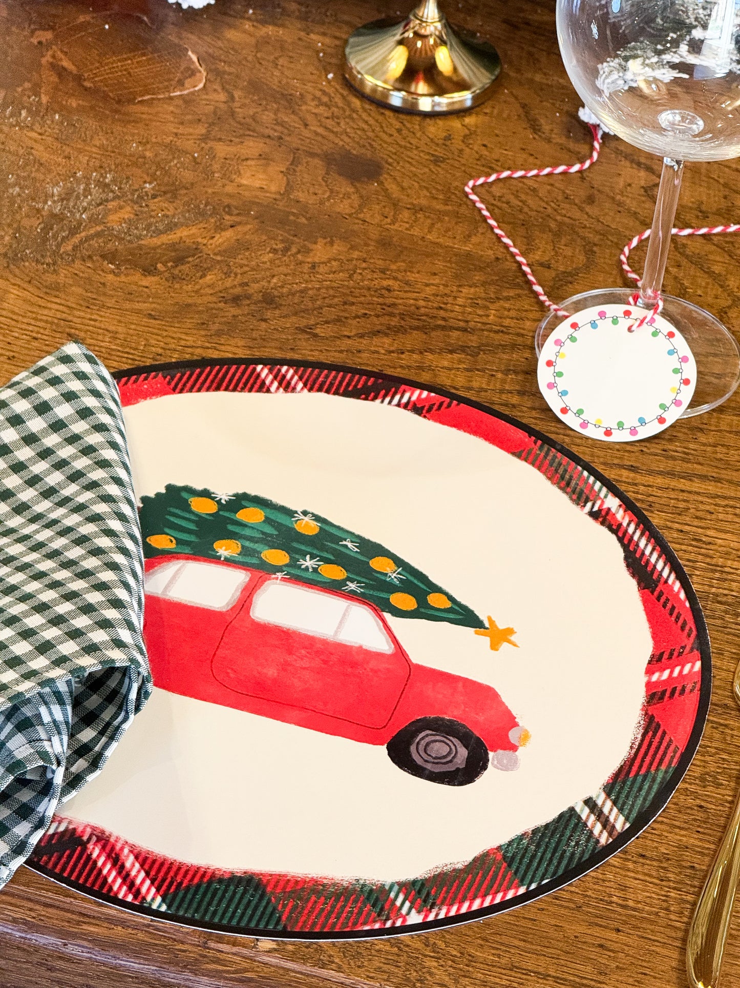 Tovaglietta Natale Scozzese 6 PZ