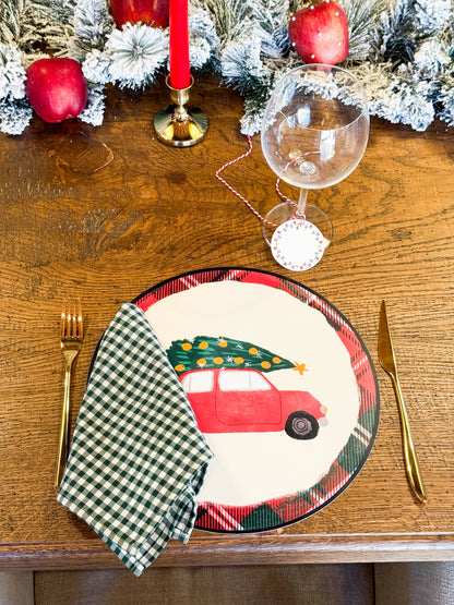 Tovaglietta Natale Scozzese 6 PZ