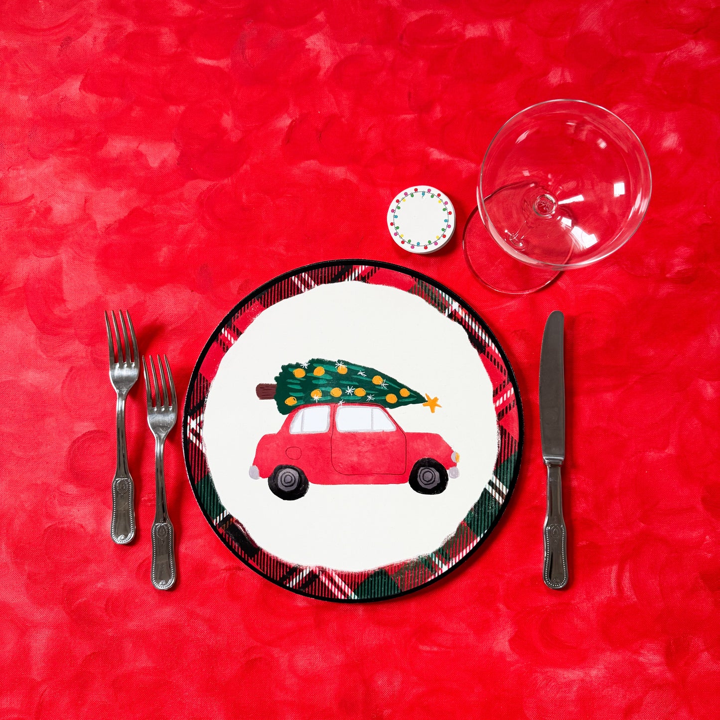 Tovaglietta Natale Scozzese 6 PZ