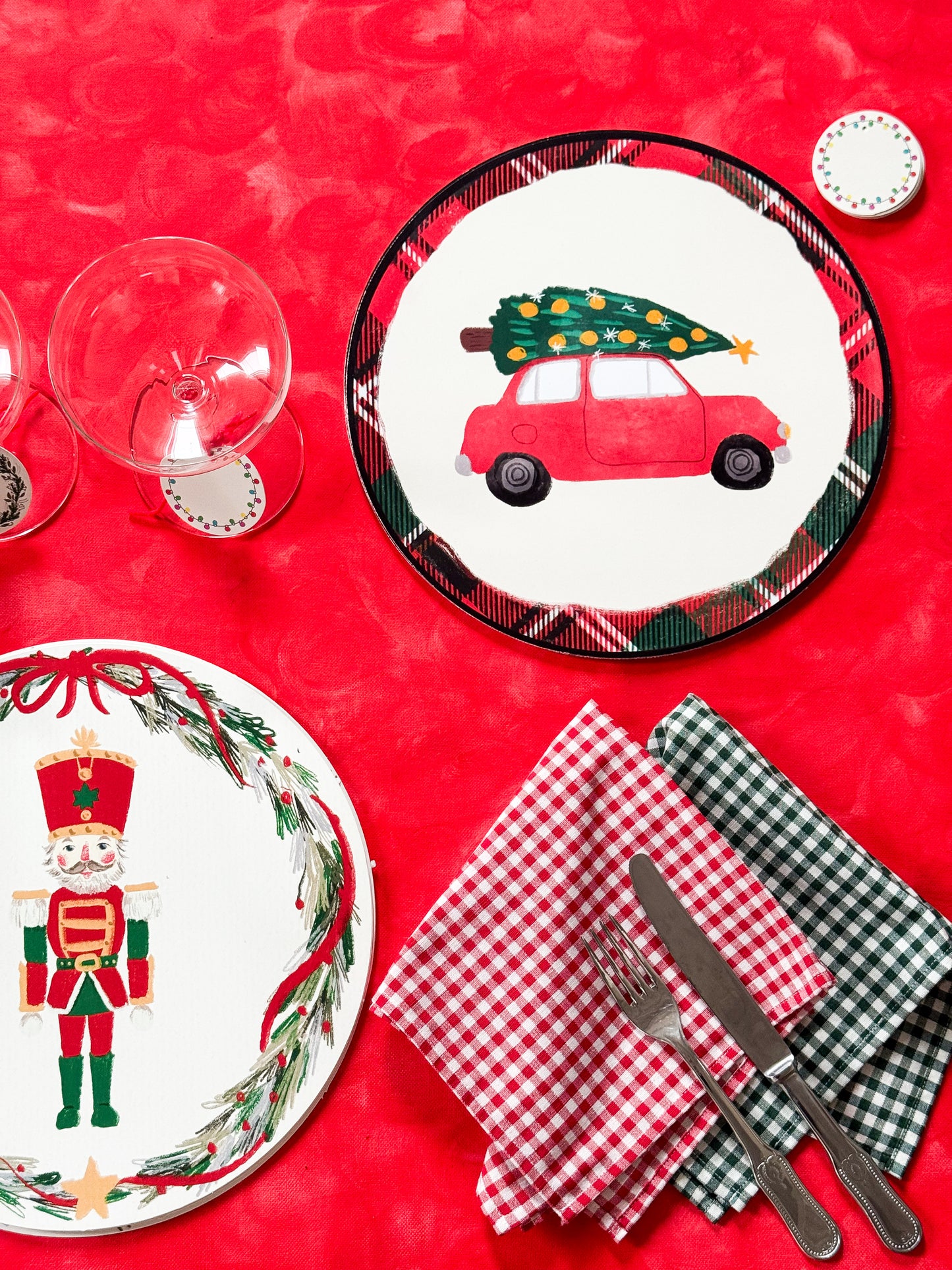 Tovaglietta Natale Scozzese 6 PZ